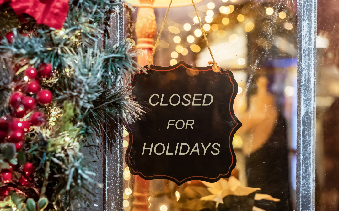 closed for christmas